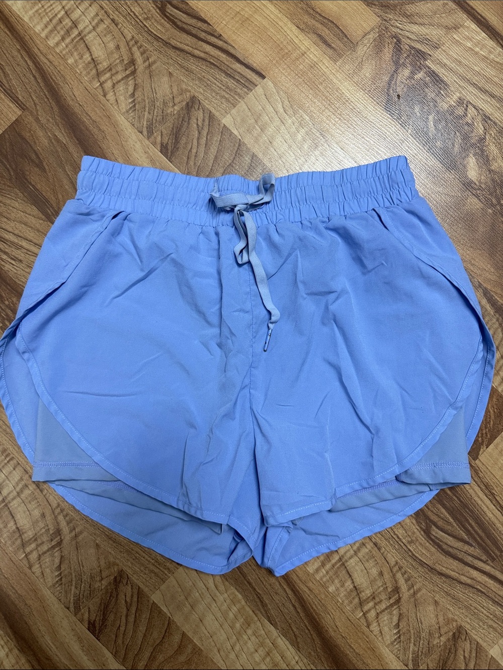 BuffBunny Periwinkle Athletic Shorts with Drawstring Waist
